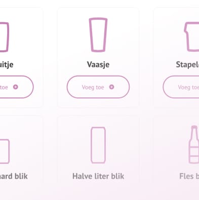 Standaardglazen en calorieën